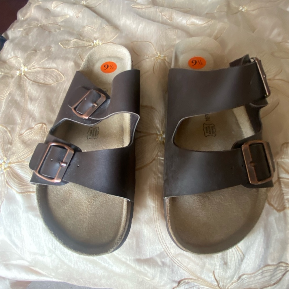 Porter & ash London Brown Double Strap Sandals size 91/2